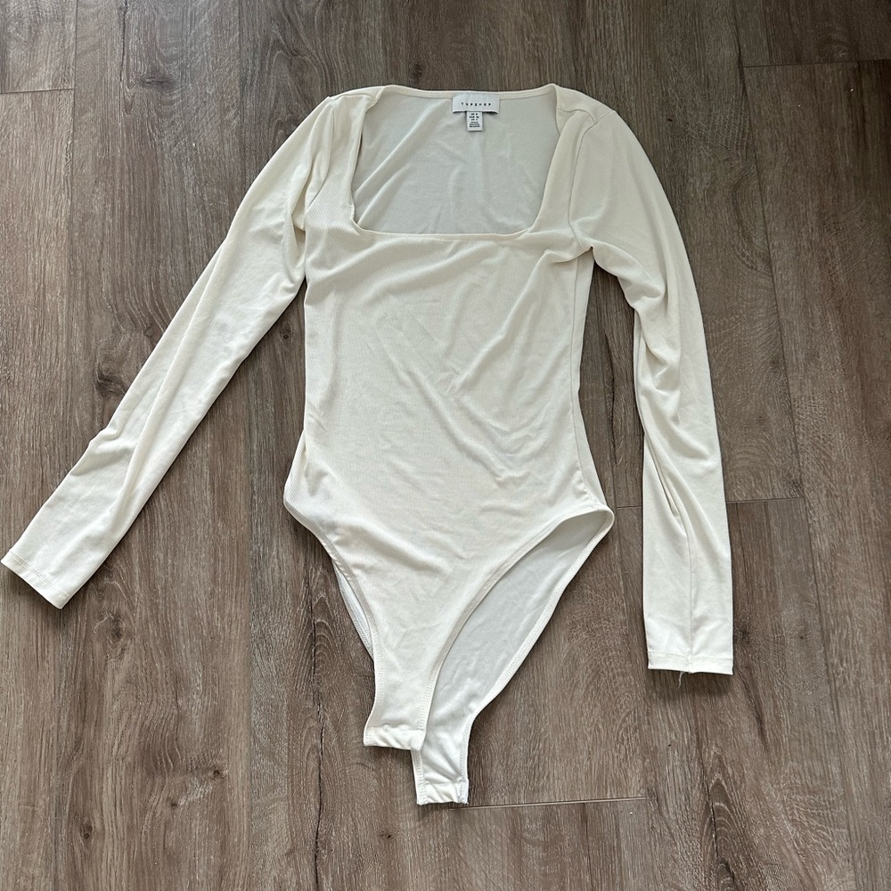 Cream Long Sleeve Bodysuit